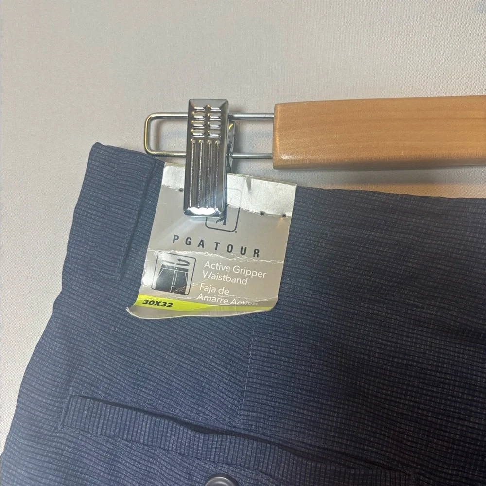 PGA TOURMen's 5 Pocket Heather Golf Pants Peacoat Blue Size 30/32